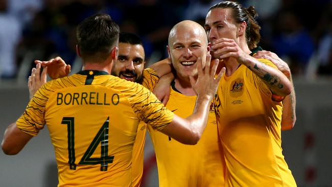 Aaron Mooy had an excellent game for the Socceroos.