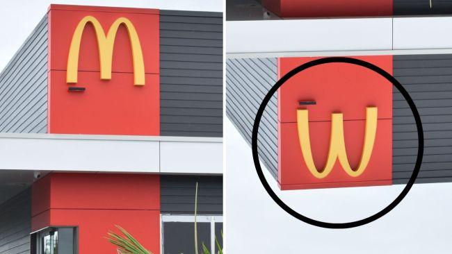 If you look at the 'M' upside down, it resembles a pair of saggy boobs. Images: Supplied