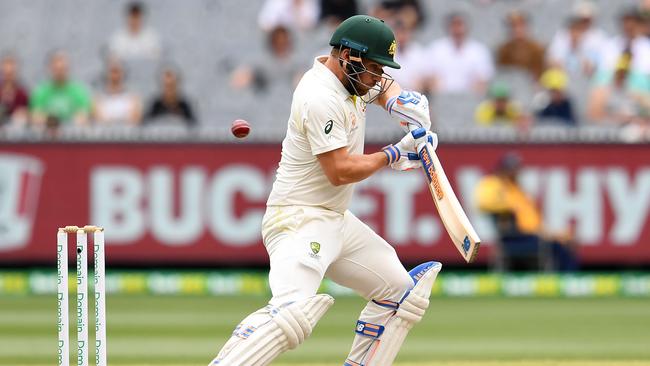 Aaron Finch played at a ball that was too close to cut. Picture: AFP