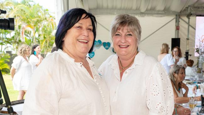 Leanne White and Mary Anne Edwards at the Touch of Teal Soiree for the Trudy Crowley Foundation at the Mantra at the Harbour on Friday, September 8. Picture: Michaela Harlow