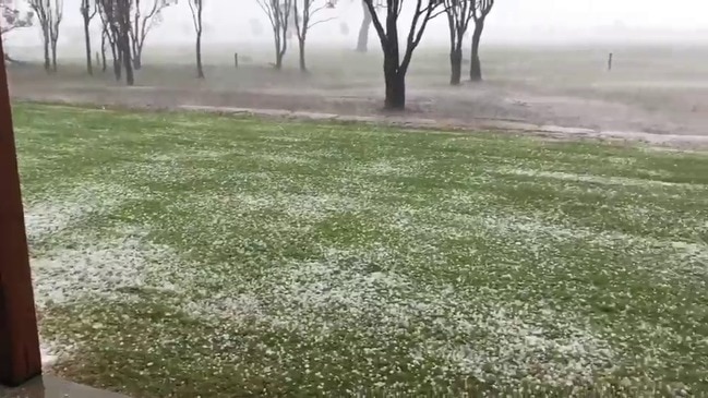 Hailstorm hits Biddeston