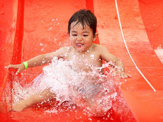 Waterparks and splash zones are perfect for young kids just learning to swim. 