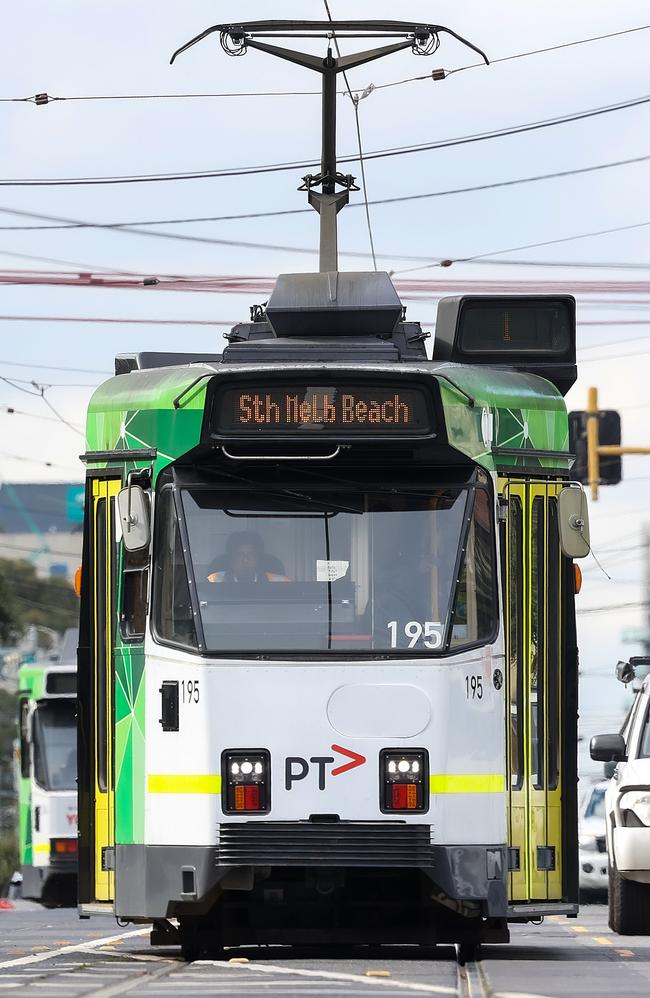 About 75 per cent of Melbourne’s tram network is shared with other road users. Picture: Ian Currie