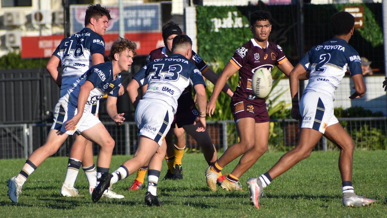 North Queensland Cowboys, Brisbane Broncos under-16 teams face off at Rockhampton's Browne Park on October 2, 2021.