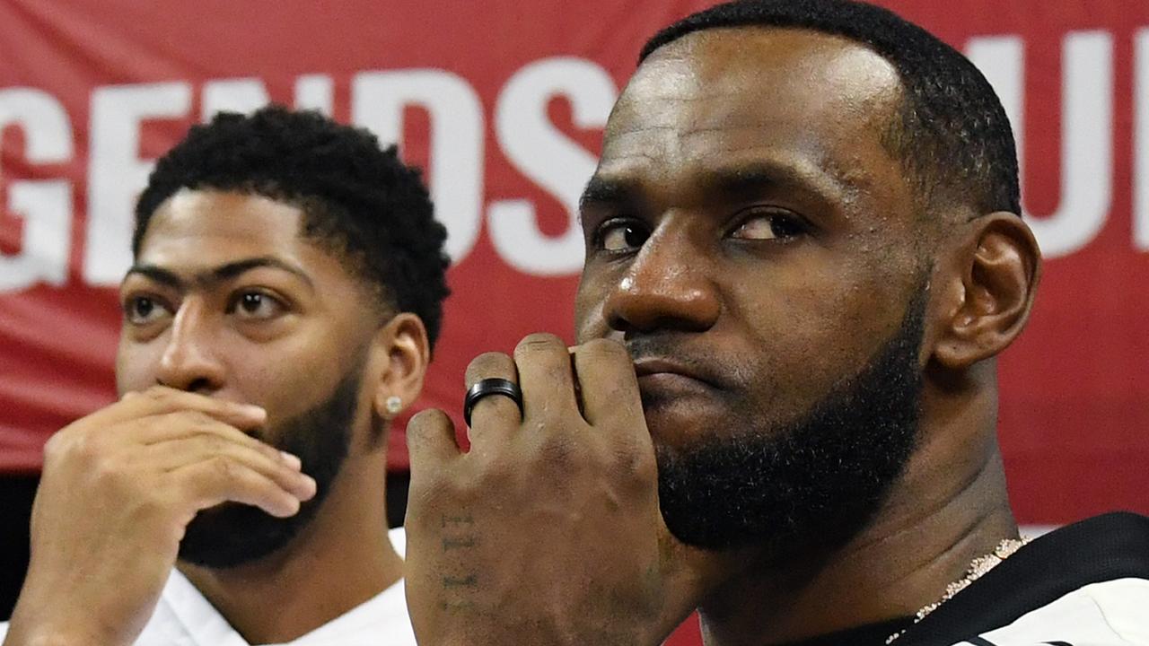 Anthony Davis and LeBron James both struggled to come to terms with Bryant’s death. Ethan Miller/Getty Images/AFP