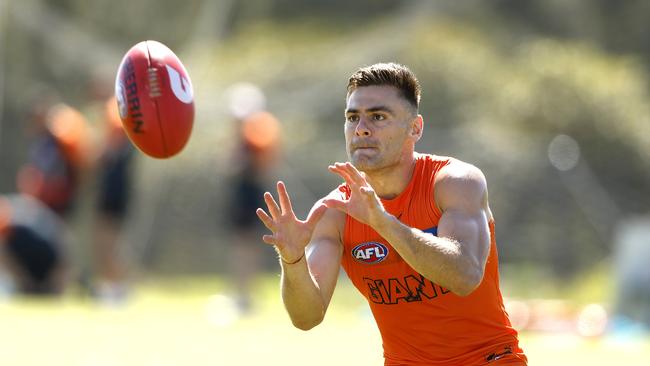 Stephen Coniglio at Giants training. Picture: Phil Hillyard