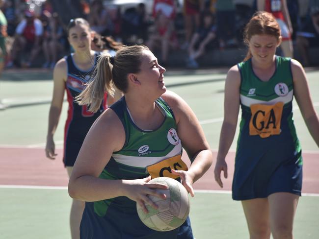 Brothers Royals player Rebecca Hall at Rockhampton Netball's annual Sullivan's Carnival at the weekend. Photo: Pam McKay