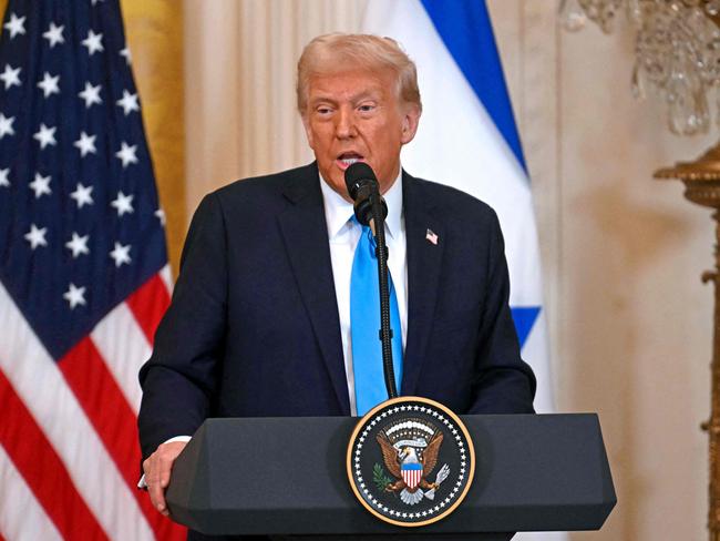 US President Donald Trump on Wednesday (AEDT) announced his plans to “take over” the Gaza Strip. Picture: AFP