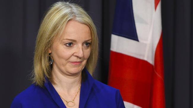 UK Secretary of State for International Trade Liz Truss in Canberra on Wednesday. Picture: AAP