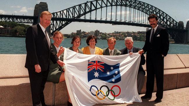 Australian Olympic Committee president John Coates with Olympic officials in 1995.