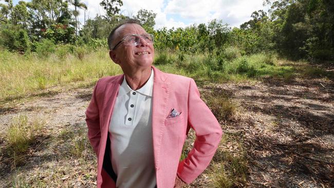 Richard Duce at the site of a new cemetery, Heaven on Earth memorial park at Pimpama which has been approved. Picture Glenn Hampson