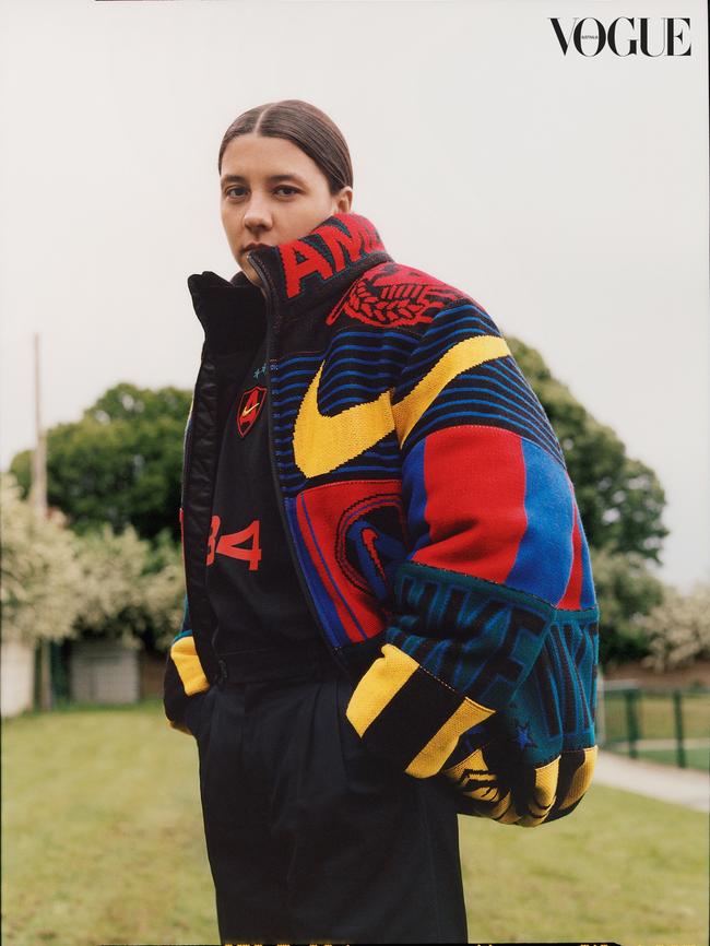 Sam Kerr. Picture: James Robjant/Vogue Australia in partnership with Nike