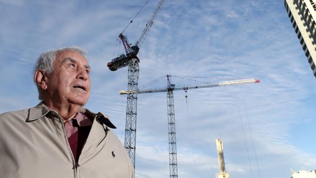 Billionaire developer Harry Triguboff on the Gold Coast. Picture Glenn Hampson