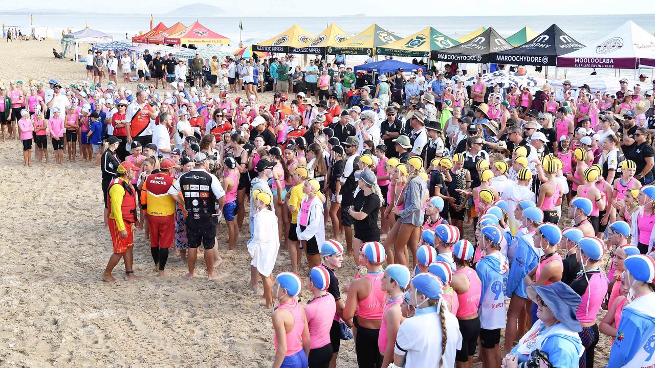 The tribute was held at a Nippers Surf Competition at Mooloolaba. Picture: Patrick Woods.