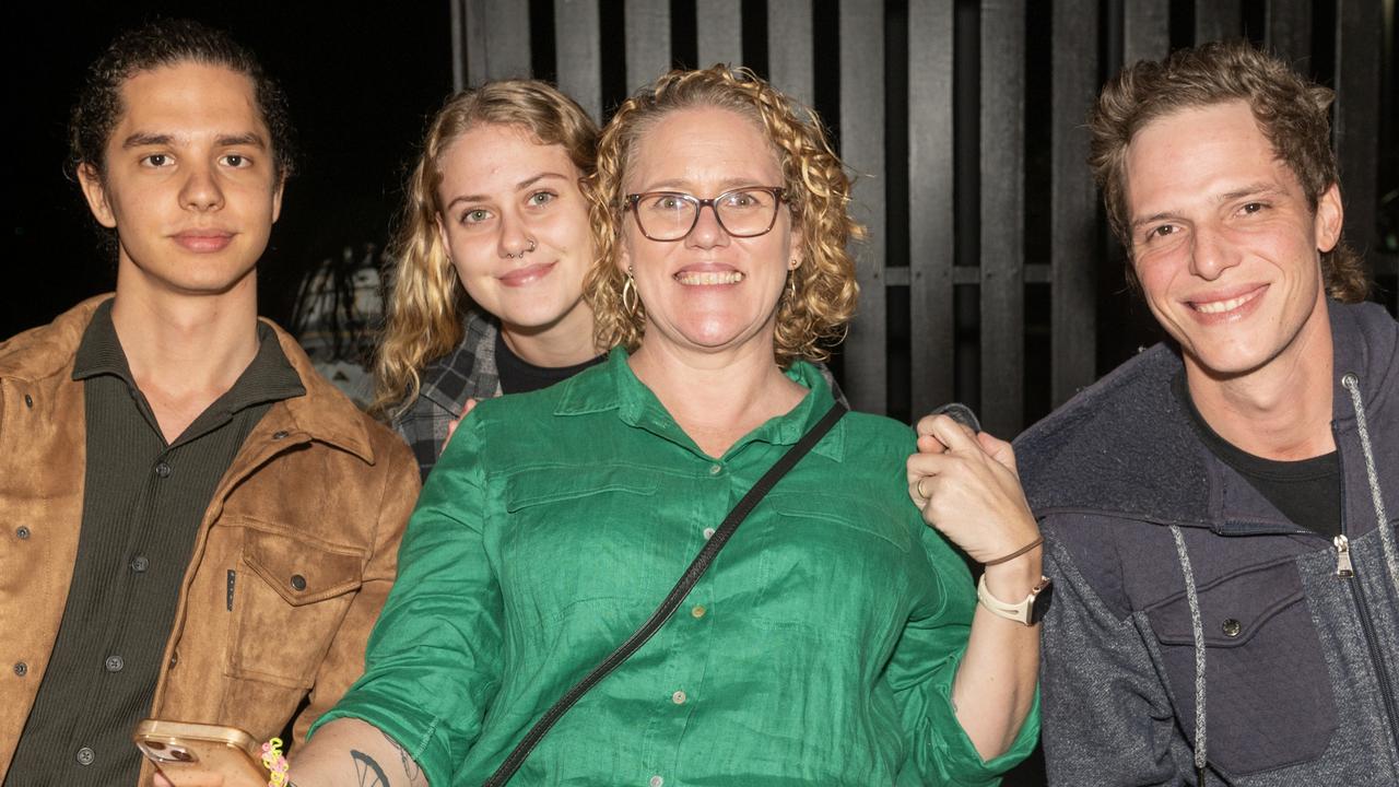 Cesare Stimamiglio, Madi Lignieres Kristy Lignieres and Matt Cole at 2023 Riverside Festival – official opening of Red Dog Riverfront Saturday July 1 2023. Picture: Michaela Harlow