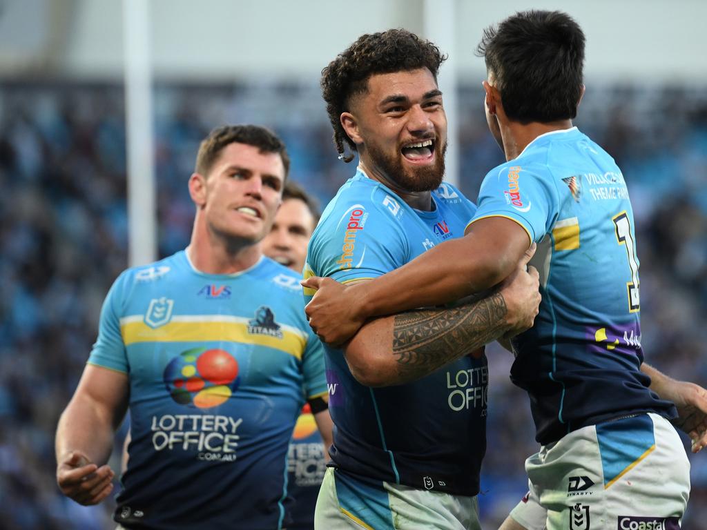 The Titans are on the verge of re-signing rising winger Jojo Fifita. Picture: Getty Images