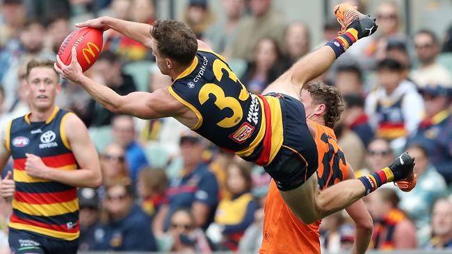 Like Crow Brodie Smith, mining and exploration stocks were flying. Then, also like Smith, they came crashing down. Picture: Sarah Reed/AFL Photos via Getty Images