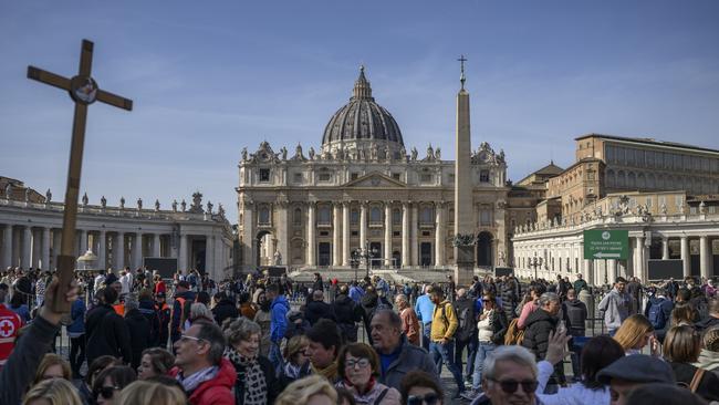 Faithful visit St Peter's Square in Rome. Picture: Getty Images