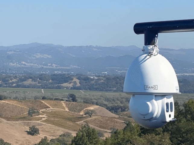 Seven cameras deployed in a pine plantation in the state’s west have helped spot dozens of fires on private and public property. Picture: Supplied