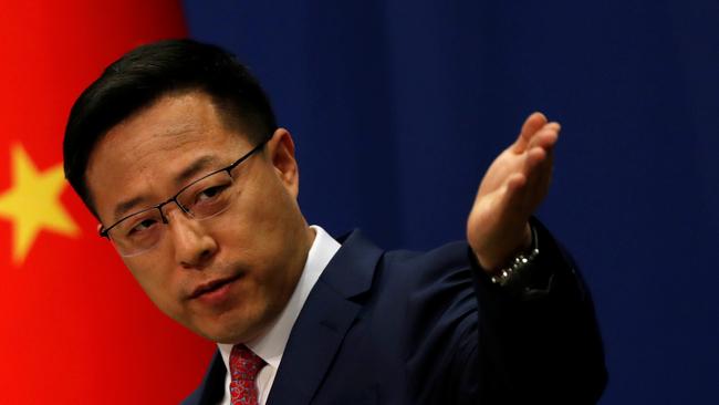 Chinese Foreign Ministry spokesman Zhao Lijian. Picture: Reuters