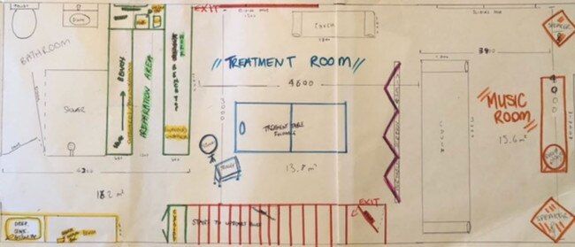 The proposed outline of the new Goonellabah premises. Photo: Kate Martin.