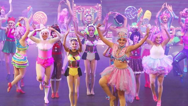 June Vale Dancescapes dancers perform Christmas in Candyland at the Cairns Performing Arts Centre. Picture: Brendan Radke