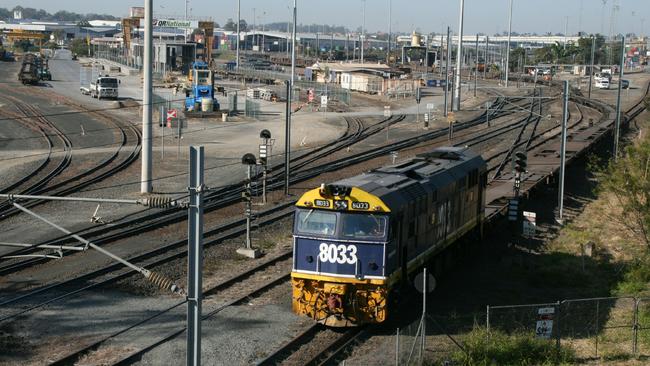 Brisbane's Acacia Ridge rail freight terminal. Photo: John Hoyle/Railway Digest magazine.