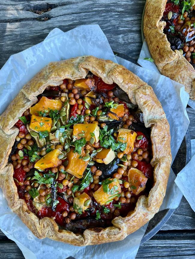 Verte Kitchen's rustic roast vegetable galette. Picture: Instagram @verte.kitchen