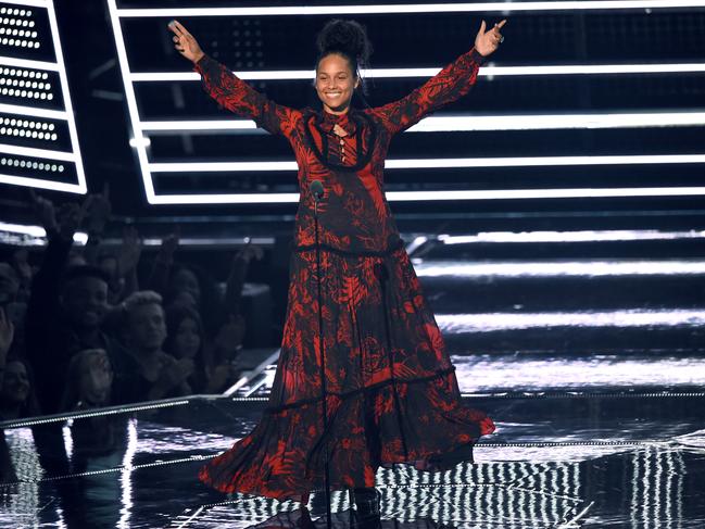 Alicia Keys onstage during the 2016 MTV Video Music Awards at Madison Square Garden on August 28, 2016 in New York City. Picture: AP