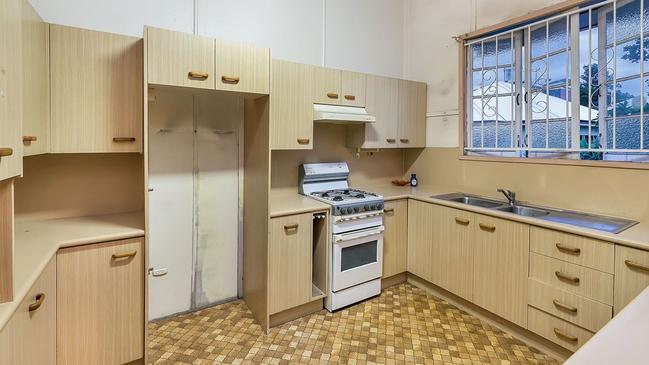 The kitchen in the house at 48 Abingdon Street, Woolloongabba.