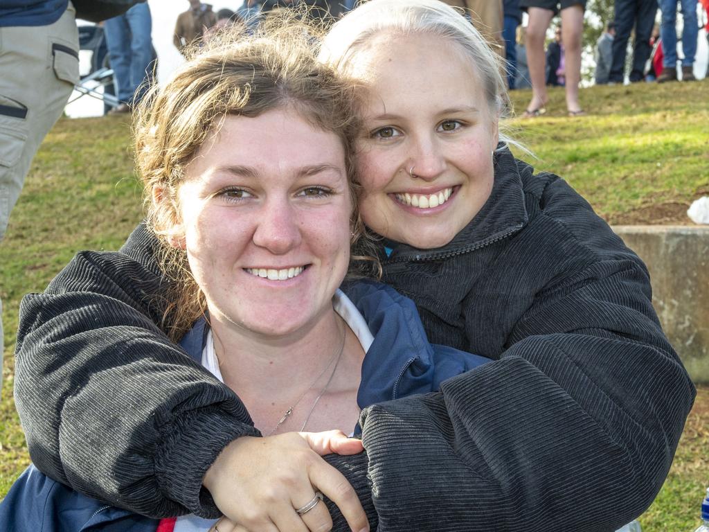 Rebekah Ball and Harriet Sheahan. The O'Callaghan Cup played at Downlands College. Saturday, August 6, 2022. Picture: Nev Madsen.