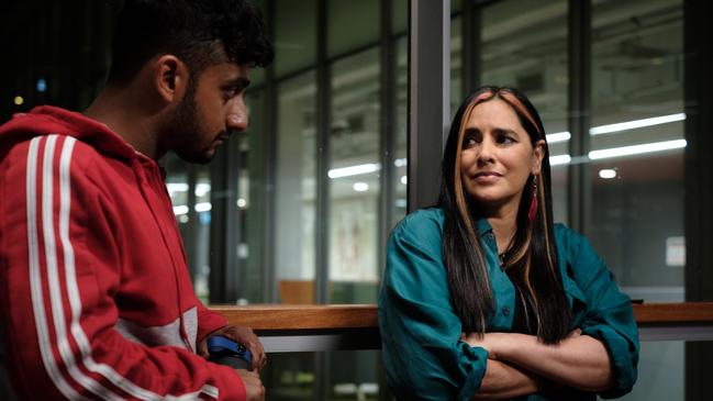 Arka Das (left) in a scene from Here Out West.