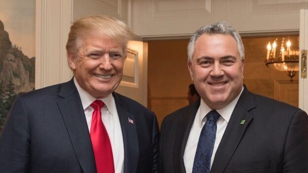 Australian Ambassador to the US Joe Hockey with US President Donald Trump. Source: Instagram