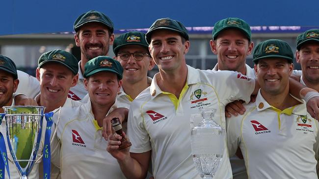 We’re fairly confident Australia does still retain the Ashes after last year’s series. (Photo by Adrian DENNIS / AFP)