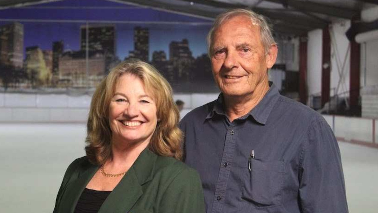 Grahame and Sharon Sullivan at Iceland in Bundall on the Gold Coast. The rink has closed after nearly 30 years.