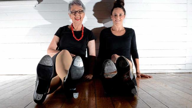 Lismore Mayor Jenny Dowell gets some pointers from dance teacher Megan Phillips, owner of the INXS Dance Academy. Picture: Cathy Adams