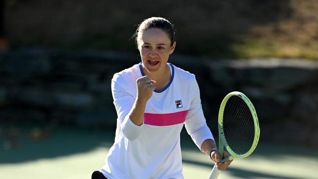 Barty is back with her former doubles partner. (Photo by Hannah Peters/Getty Images)