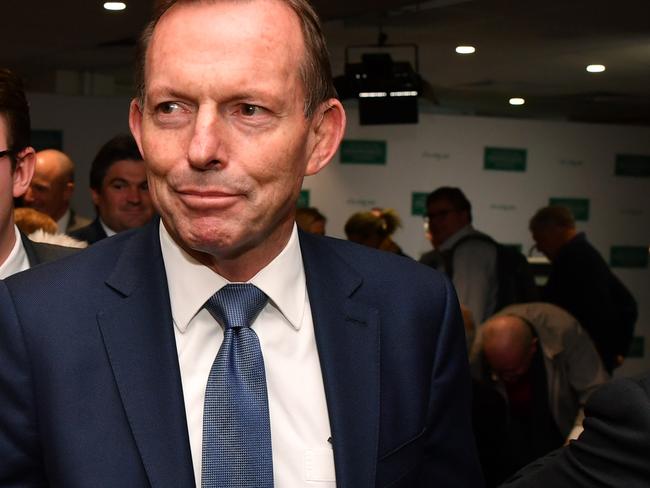 Former prime minister Tony Abbott has been called the ‘agitator’ behind the party’s implosion. Picture: AAP Image/Joel Carrett