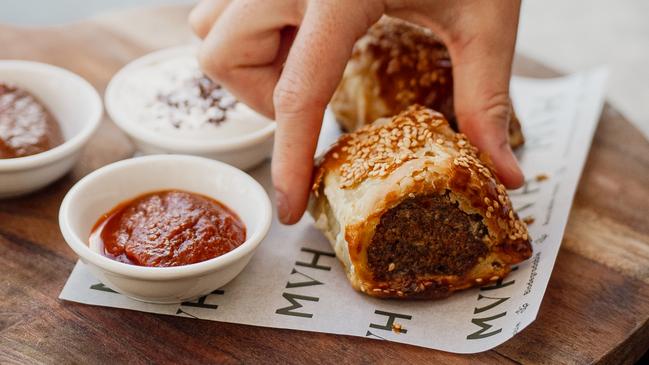 Lamb sausage roll at the McLaren Vale Hotel, McLaren Vale