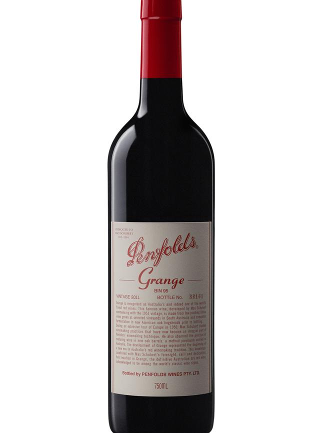 Penfolds Grange 2011 ... the new vintage of Australia’s most famous wine is “a little out of sorts for this release”. Picture: Supplied