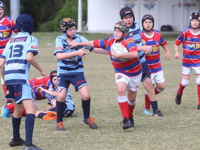 GCDRU juniors.Helensvale vs. Bond U11's.25 May 2024 Miami Picture by Richard Gosling