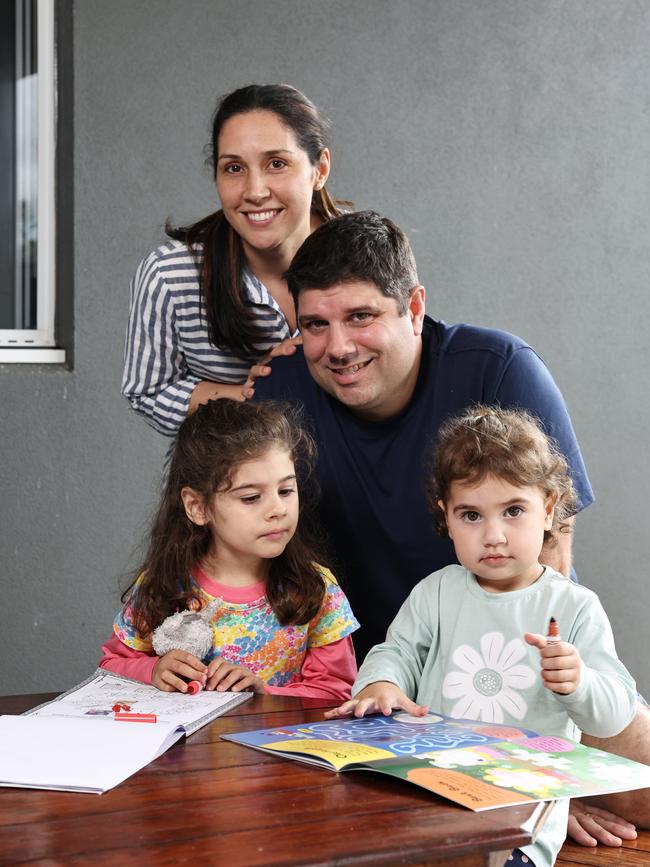 Four year old Violet Catalano was born with a transition of the arteries in her heart, leaving her tiny body starved of oxygen. Picture: Brendan Radke