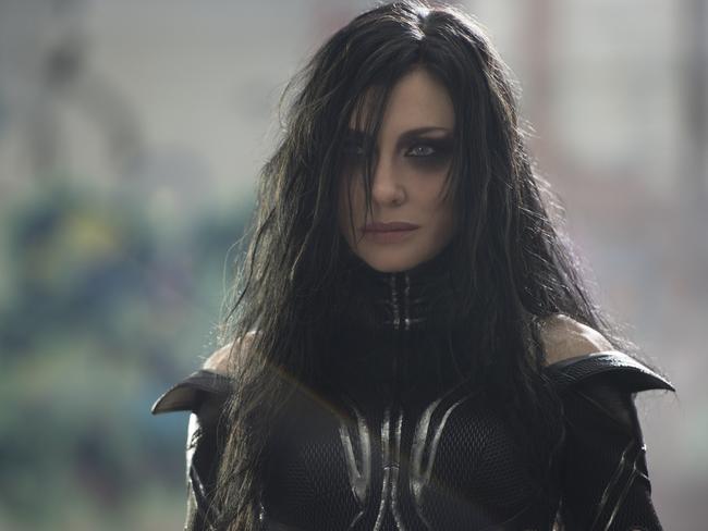 A near unrecognisable Cate Blanchett as Hela in Thor: Ragnarok. Picture: Jasin Boland/Marvel Studios