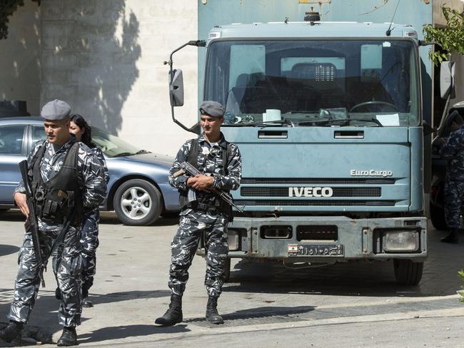 Tara Brown and Sally Faulkner appeared briefly in Baabda Court House in Beirut. Picture: Ben Stevens.