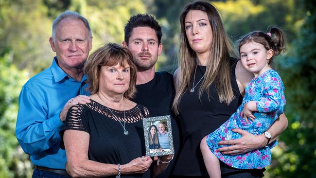 The heartbroken Goland family fear the “gutless’’ driver will offend again if justice is not done. Picture: Jake Nowakowski