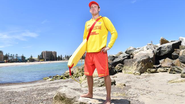 Glenelg Surf Life Caving Club captain Shaun Armstrong was one of the first respondents to the drowning tragedy last week. Picture: AAP/Keryn Stevens