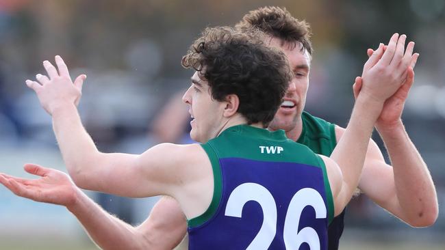 Harry McMahon and Sam Dobson had their moments against Grovedale. Picture: Mark Wilson