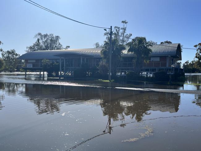 Building in Forbes have been inundated with floodwater. Picture: Kristy Butler