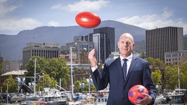 Premier Peter Gutwein has delivered an ultimatum to the AFL. Picture: Chris Kidd