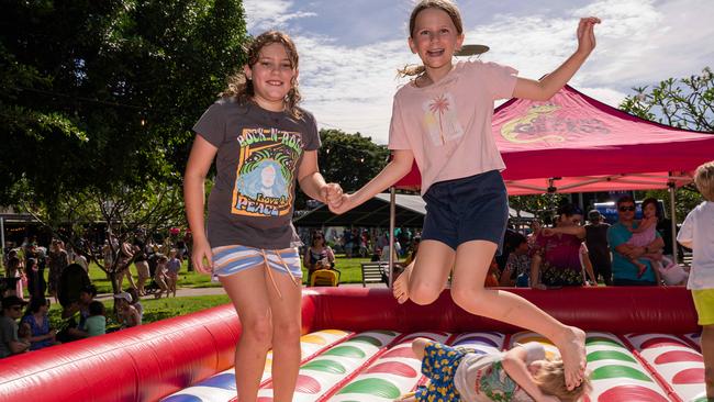 NT Easter Show at Darwin Waterfront Jumping Castle Jenny &amp; Isabella Picture: PEMA TAMANG Pakhrin